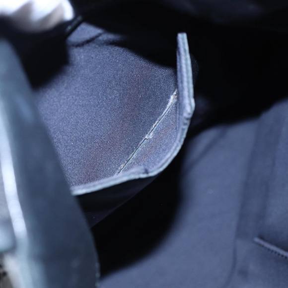 BURBERRY Tote Bag Corduroy Leather Black Silver Auth bs17934 - Picture 12 of 16